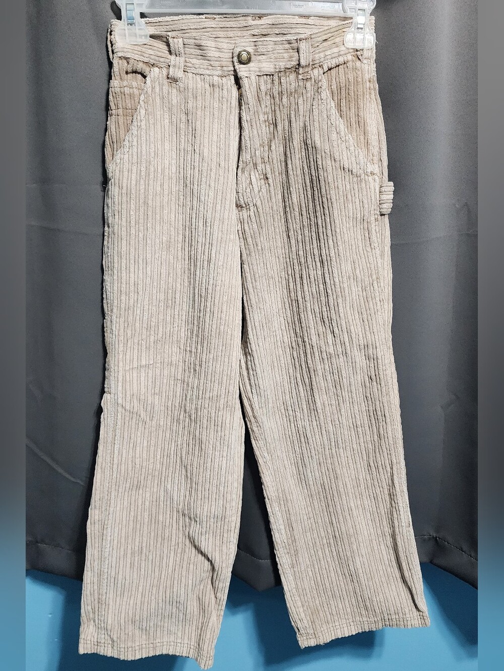VTG 90s Bugle Boy Corduroy Utility Painter Pants Size 10 Slim